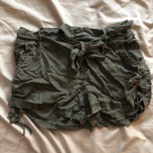 green shorts